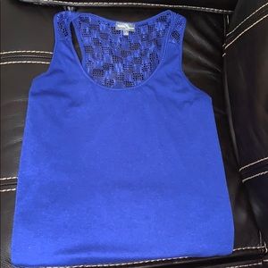 Lacey back cotton tank top